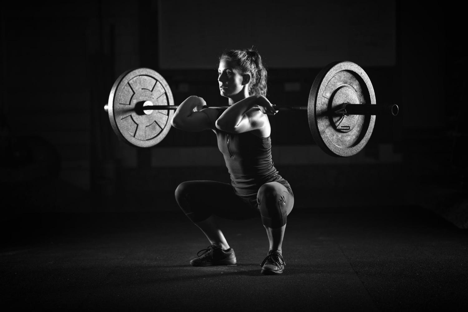 przysiad ze sztangą z przodu