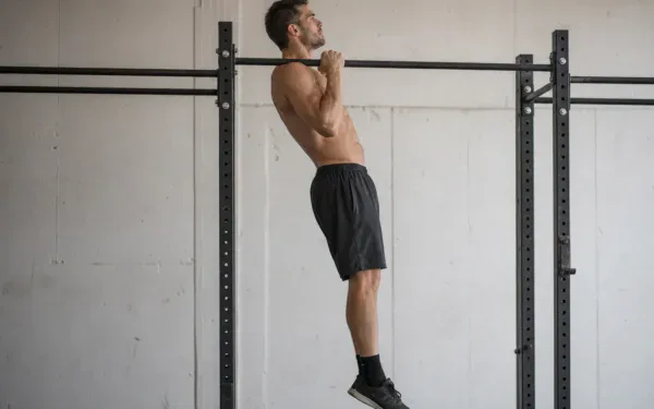 Chest-to-bar pull-up: klatka piersiowa przy drążku, broda nad gryfem