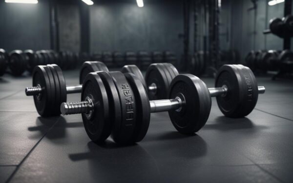 Devil press – dwie hantle na podłodze w crossfit boxie