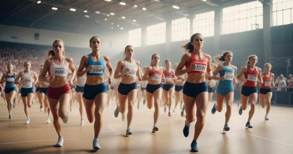 HYROX Polska zawody fitness – bieganie w hali sportowej