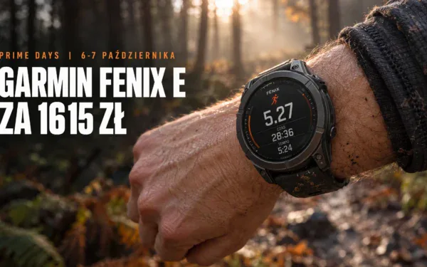 Prime Days październik 2026: Garmin Fenix E na nadgarstku biegacza, zegarek sportowy w promocji dla crossfitera